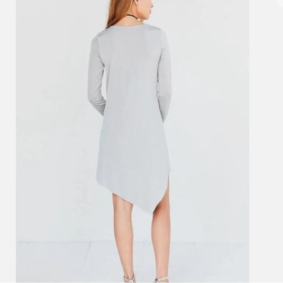 Urban Outfitters Silence + Noise Silver Xander Slinky Drapey Asymetric Dress XS - Picture 6 of 7